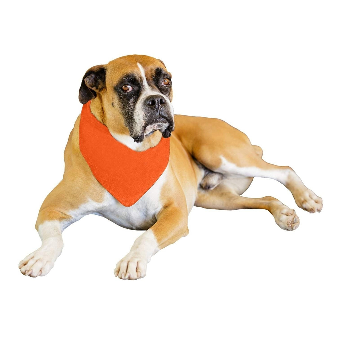 Jordefano Extra Large Solid Polyester Dog Bandana Triangle Neckerchief 40x26 Image 4