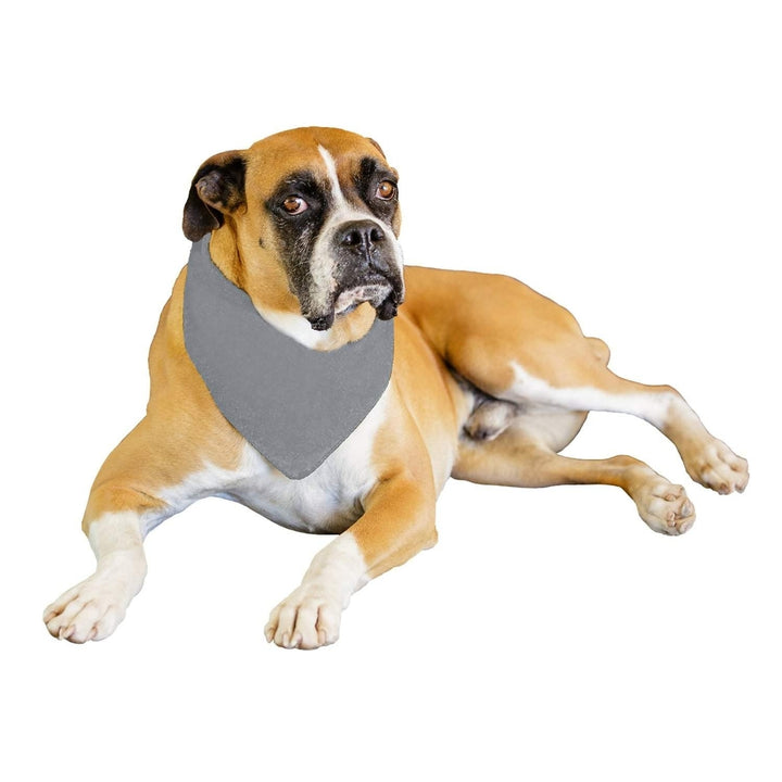 Jordefano Extra Large Solid Polyester Dog Bandana Triangle Neckerchief 40x26 Image 10