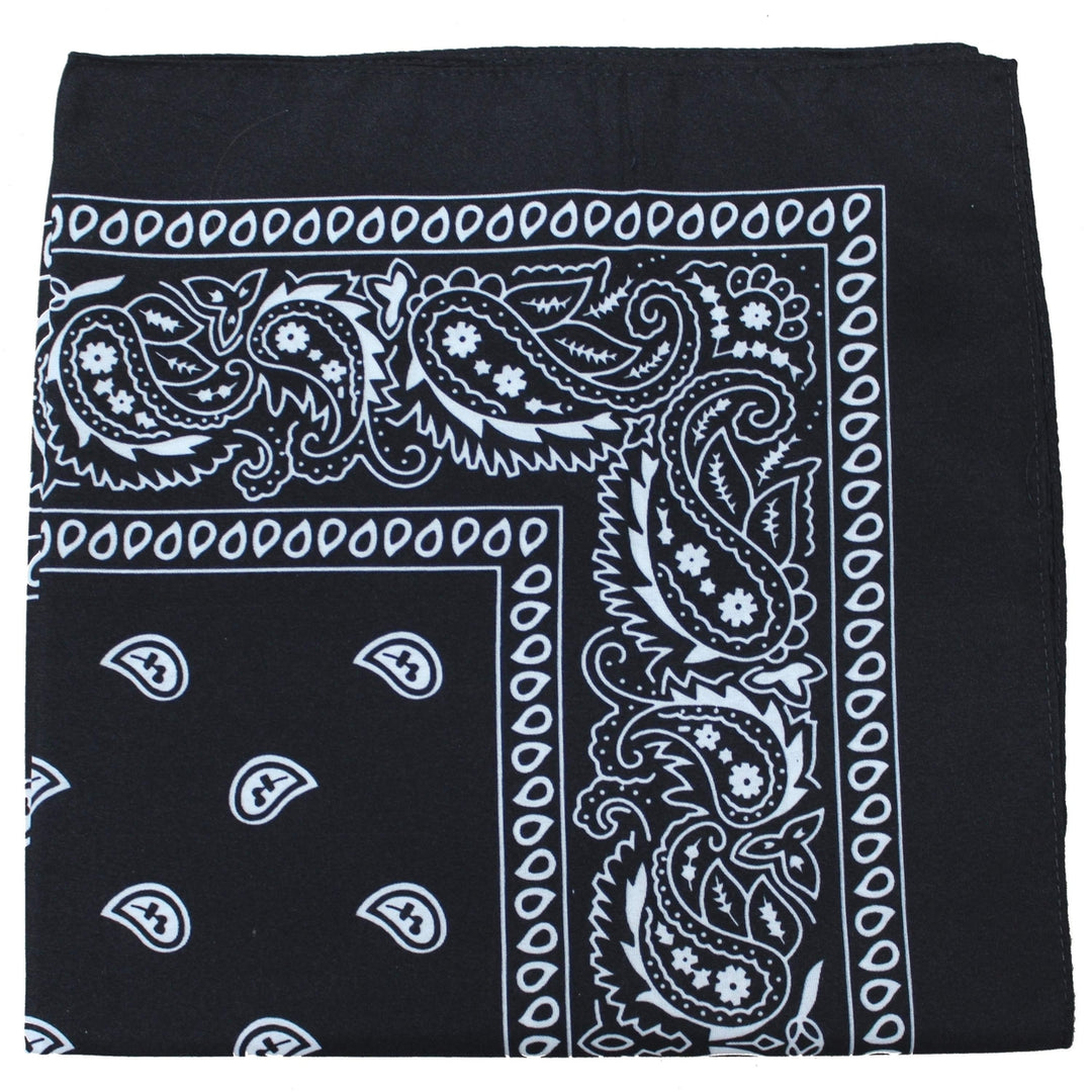 Mechaly 100% Cotton Paisley Bandanas Set 3 Pack 22x22 Inches Various Colors Image 1