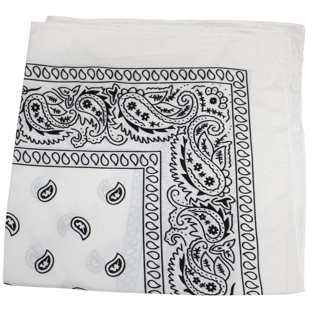 Mechaly 100% Cotton Paisley Bandanas Set 3 Pack 22x22 Inches Various Colors Image 3