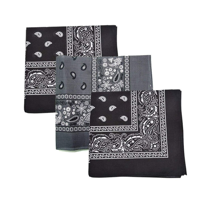 Mechaly 100% Cotton Paisley Bandanas Set 3 Pack 22x22 Inches Various Colors Image 11