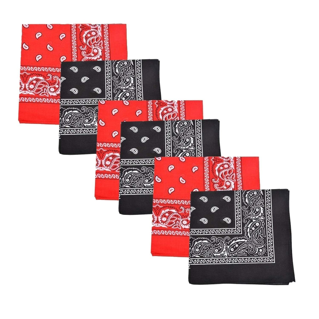 Mechaly 100% Cotton Paisley Bandanas 6 Pack Lightweight Comfortable Accessories Image 2