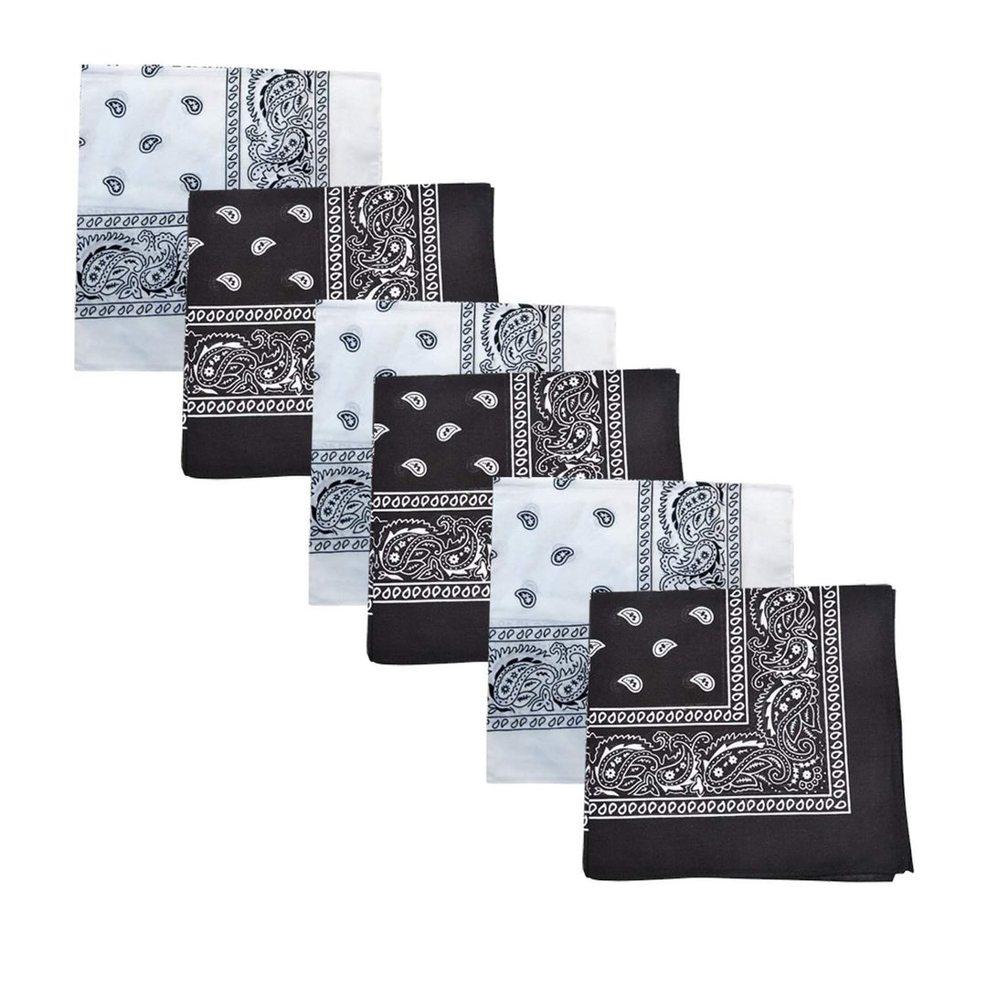 Mechaly 100% Cotton Paisley Bandanas 6 Pack Lightweight Comfortable Accessories Image 3