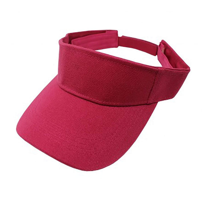 12 Pack Adjustable Sun Visor Caps Lightweight Polyester Sports Hats One Size Image 1