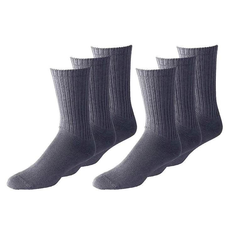 144 Pairs Qraftsy Mens Athletic Crew Socks - Bulk Wholesale Packs - Any Shoe Size Image 1