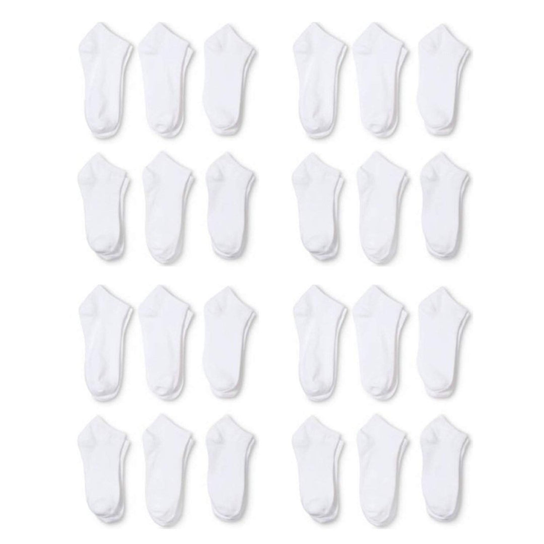 24 Pairs Low Cut Socks Men Size 9-11 or 6-8 Black White Mixed Comfort 24-Pack Image 3