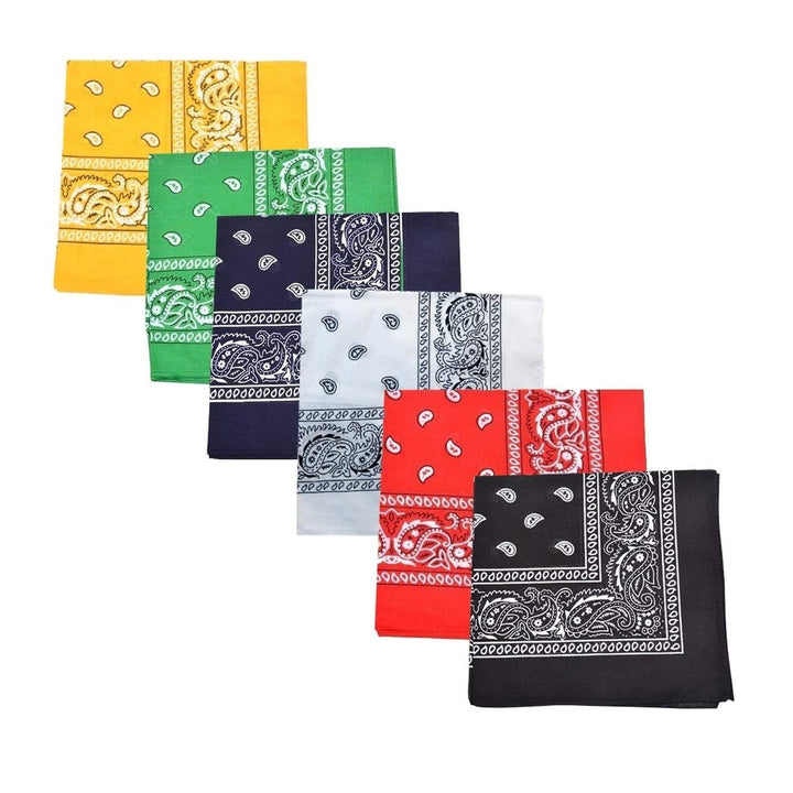 Mechaly Cotton Bandanas 12 Pack Paisley Colorful Accessories Durable Fabric Image 11