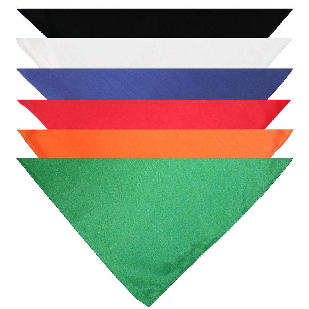 Mechaly Cotton Bandanas 7 Pack Triangle Plain Kerchiefs Head Scarf Pet Use Image 12