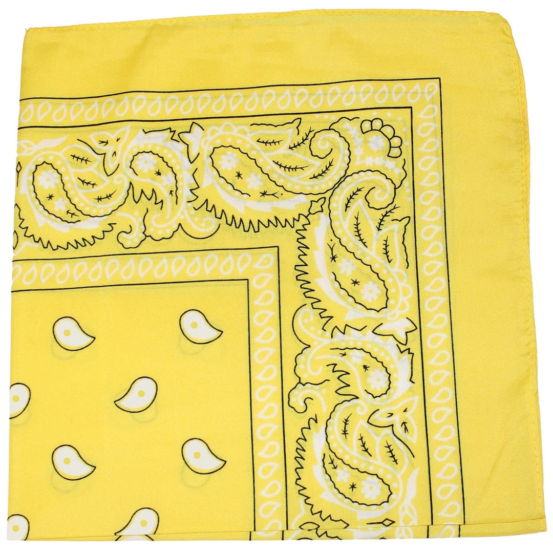 Mechaly Cotton Bandanas Pack of 120 Paisley Print Bulk Wholesale Assorted Colors Image 1