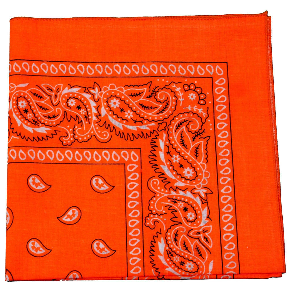 Qraftsy Neon Paisley Bandana 100% Cotton 22x22 Available in 1 or 3 Pack Image 2