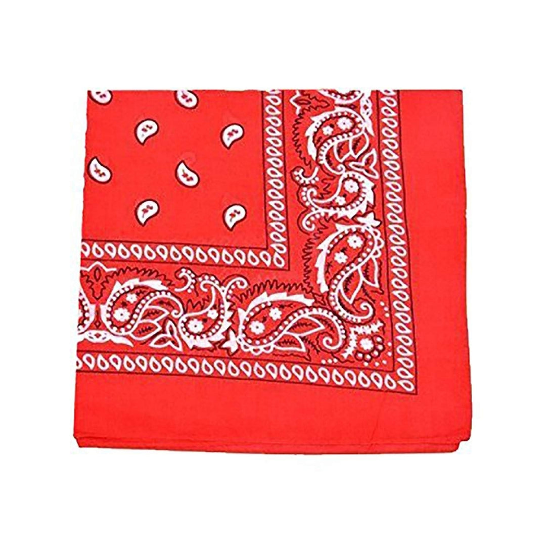 PriceMeNow 36 Pack XL Polyester Paisley Bandanas 27x27 Non Fading Colors Image 2