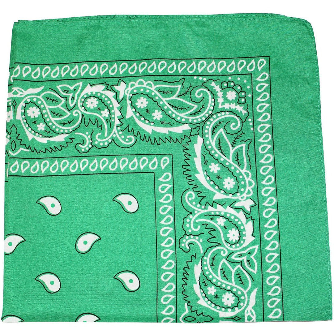 Pack of 5 X-Large Paisley Cotton Printed Bandana - 27 x 27 inches Image 1