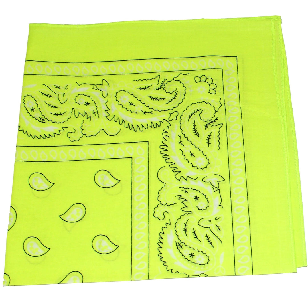 Unibasic Cotton Paisley Bandanas Neon Colors 20 Pack Bulk Accessories Image 4