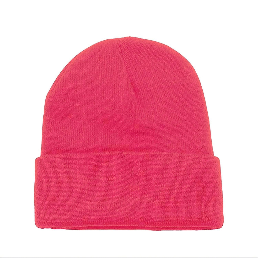 Unisex Long Cuffed Beanie Skullies 100% Acrylic Warm Hat for Men Women Image 3