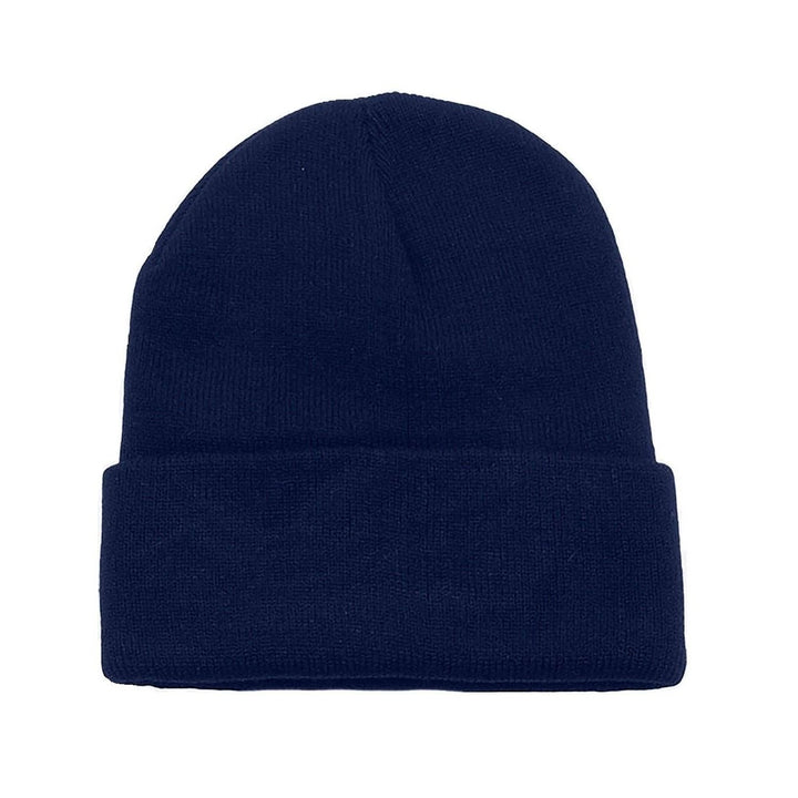 Unisex Long Cuffed Beanie Skullies 100% Acrylic Warm Hat for Men Women Image 1