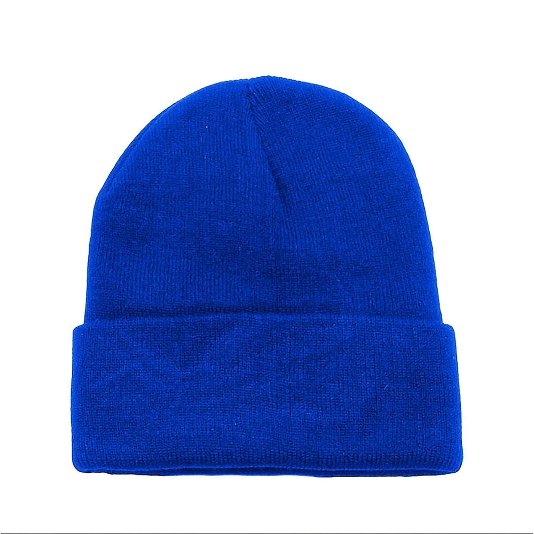 Unisex Long Cuffed Beanie Skullies 100% Acrylic Warm Hat for Men Women Image 8