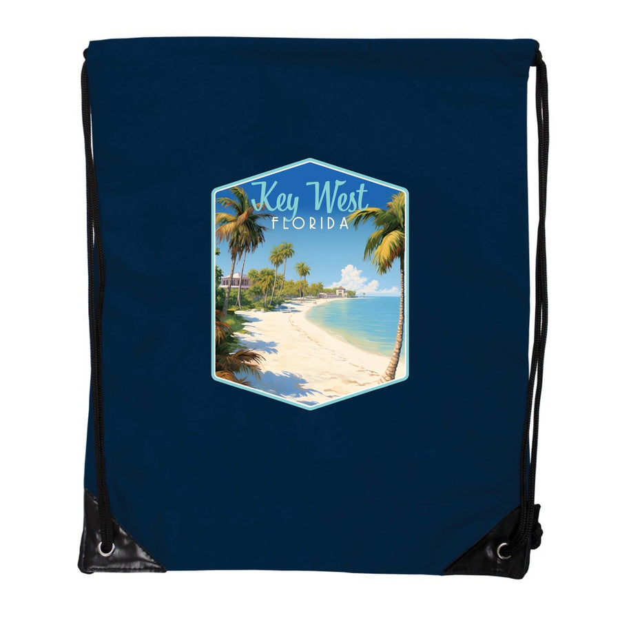 Key West Florida Design B Souvenir Cinch Bag with Drawstring Backpack Image 1