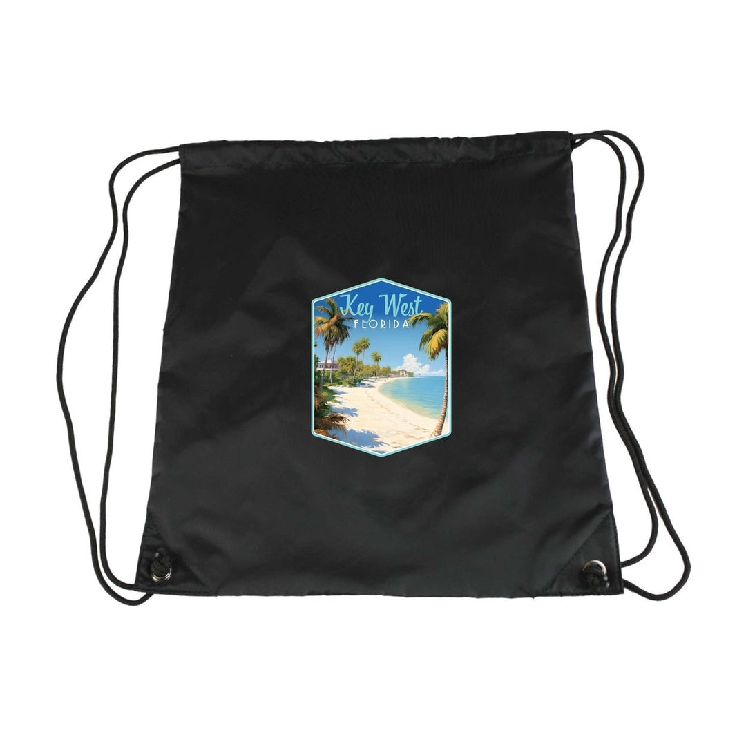 Key West Florida Design B Souvenir Cinch Bag with Drawstring Backpack Image 1