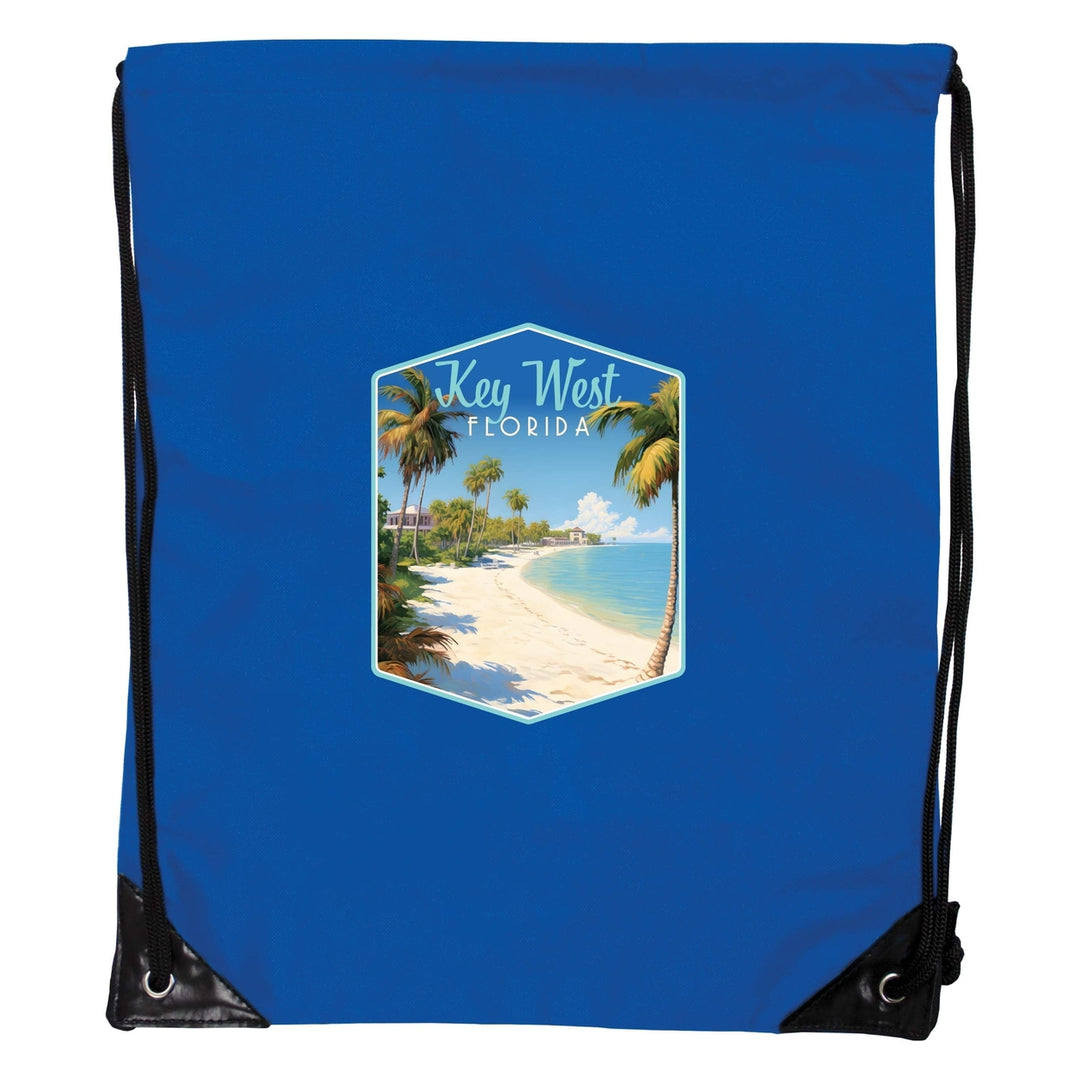 Key West Florida Design B Souvenir Cinch Bag with Drawstring Backpack Image 3