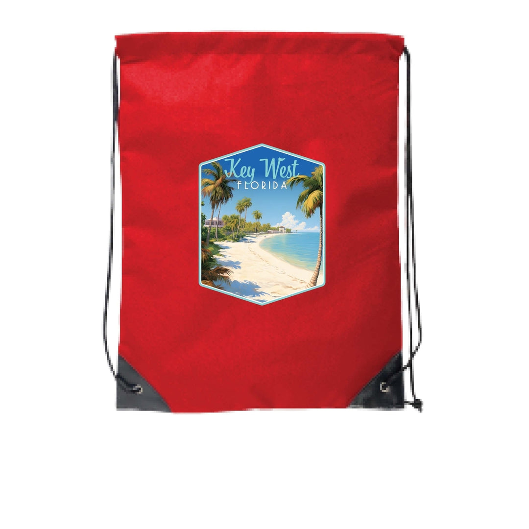 Key West Florida Design B Souvenir Cinch Bag with Drawstring Backpack Image 6