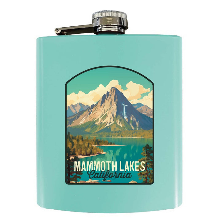 Mammoth Lakes California Design A Souvenir 7 oz Steel Flask Matte Finish Image 1