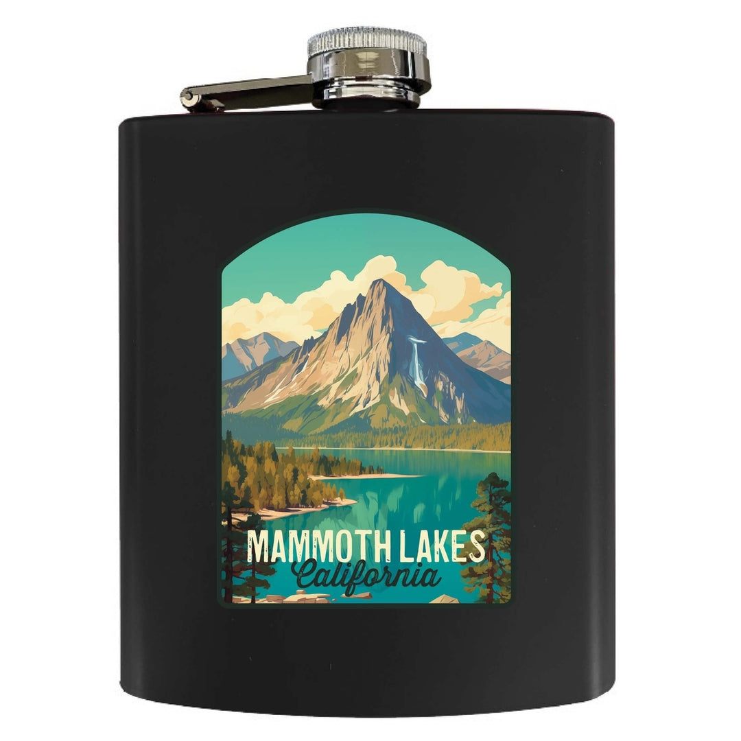 Mammoth Lakes California Design A Souvenir 7 oz Steel Flask Matte Finish Image 4