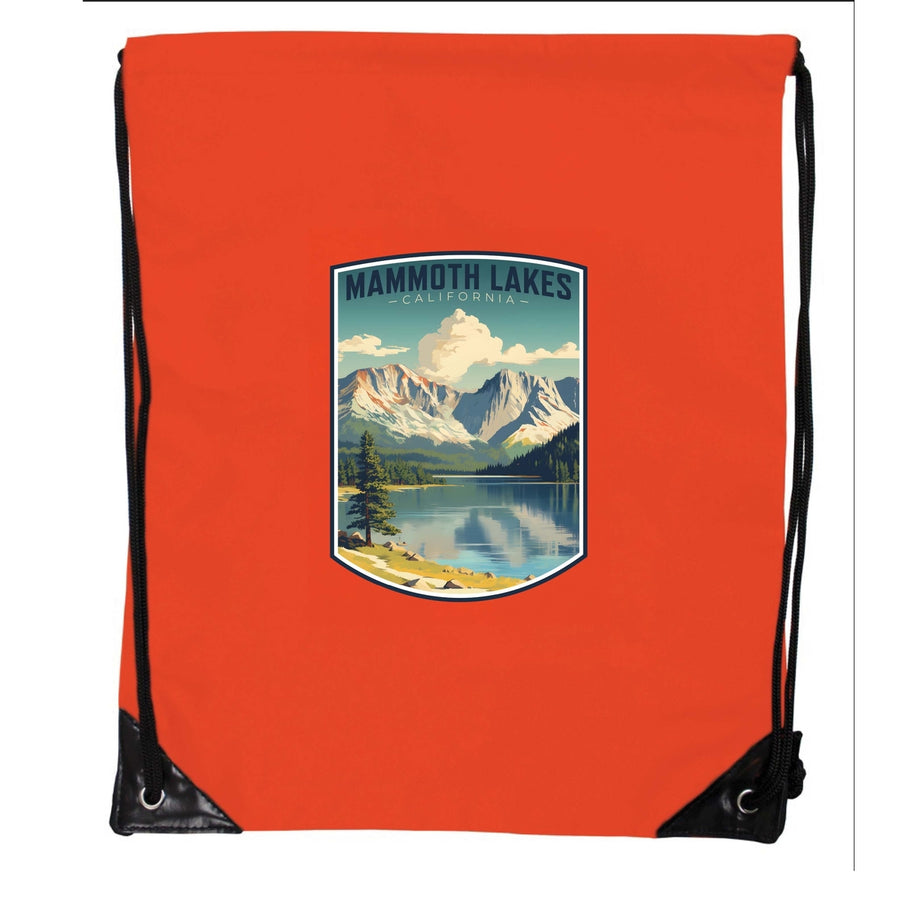 Mammoth Lakes California Design C Souvenir Cinch Bag with Drawstring Backpack Image 1