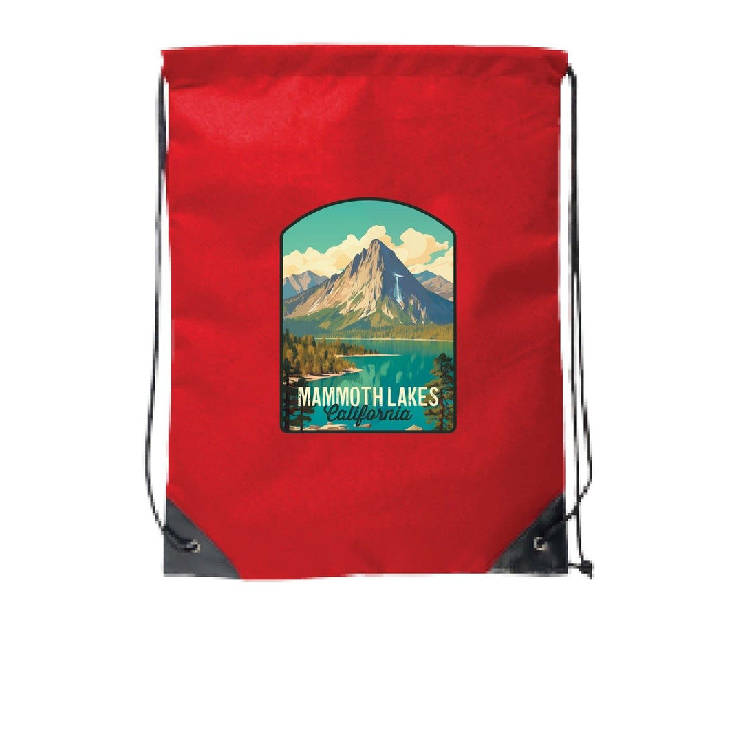 Mammoth Lakes California Design A Souvenir Cinch Bag with Drawstring Backpack Image 1