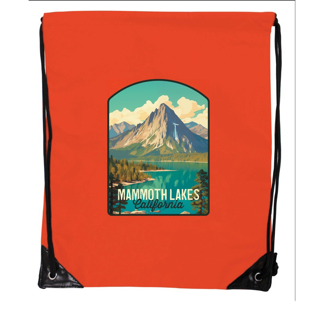 Mammoth Lakes California Design A Souvenir Cinch Bag with Drawstring Backpack Image 3