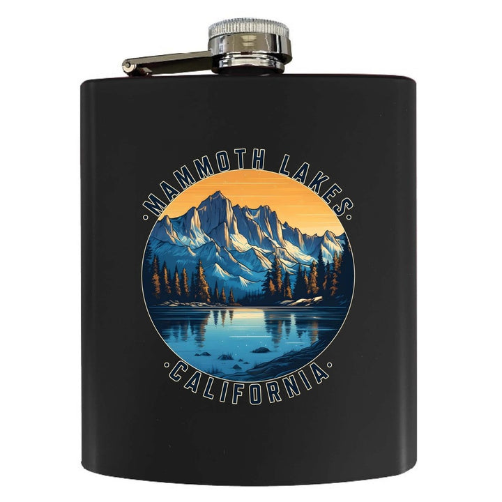 Mammoth Lakes California Design B Souvenir 7 oz Steel Flask Matte Finish Image 1
