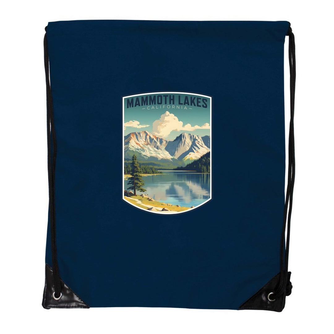 Mammoth Lakes California Design C Souvenir Cinch Bag with Drawstring Backpack Image 1