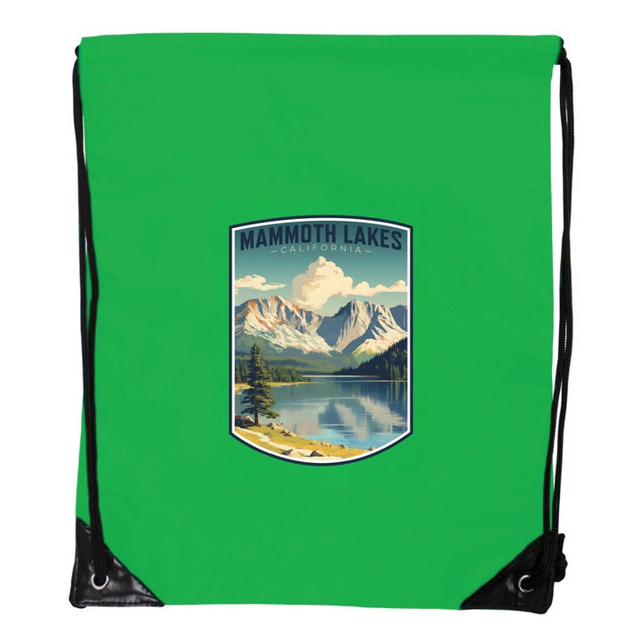 Mammoth Lakes California Design C Souvenir Cinch Bag with Drawstring Backpack Image 1