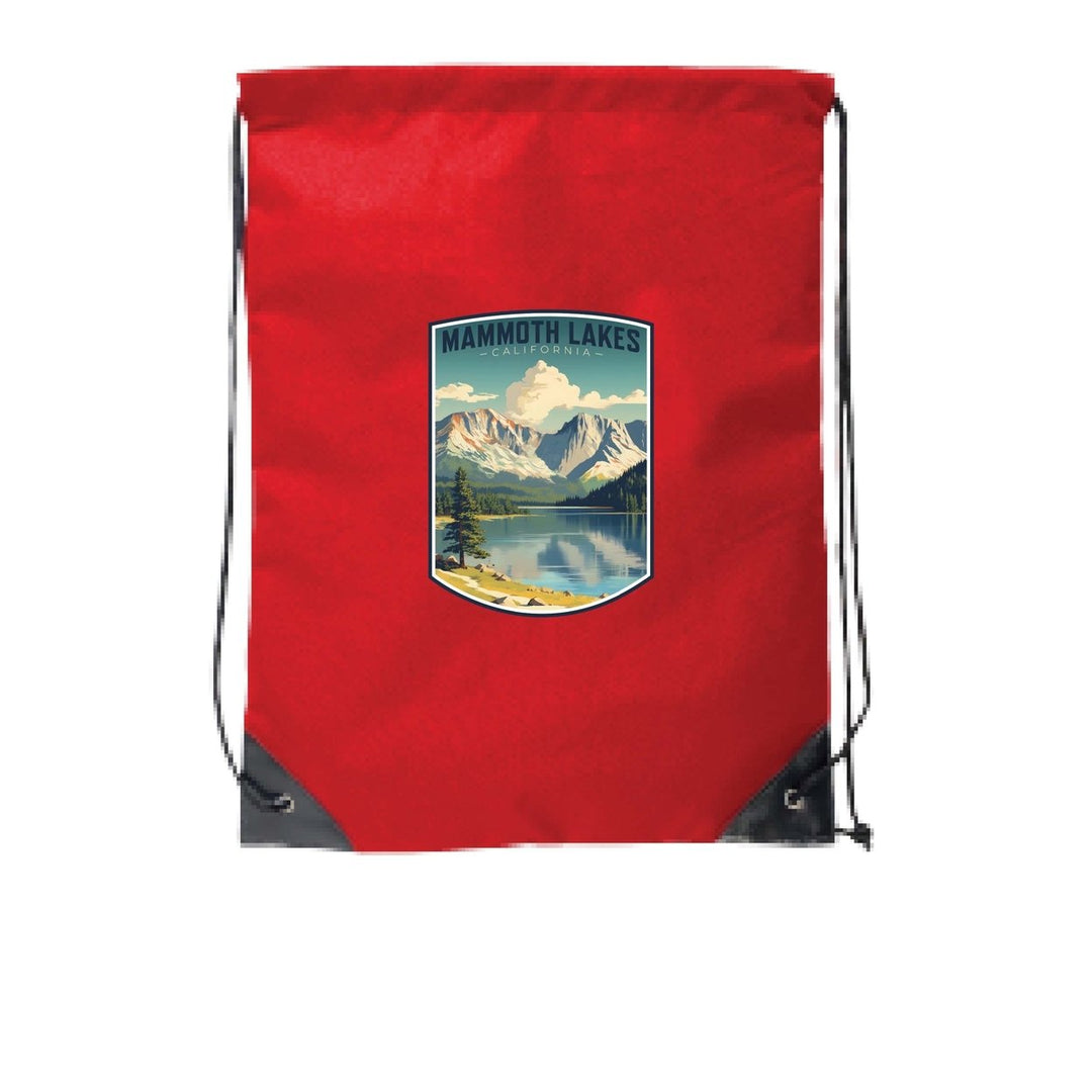 Mammoth Lakes California Design C Souvenir Cinch Bag with Drawstring Backpack Image 1