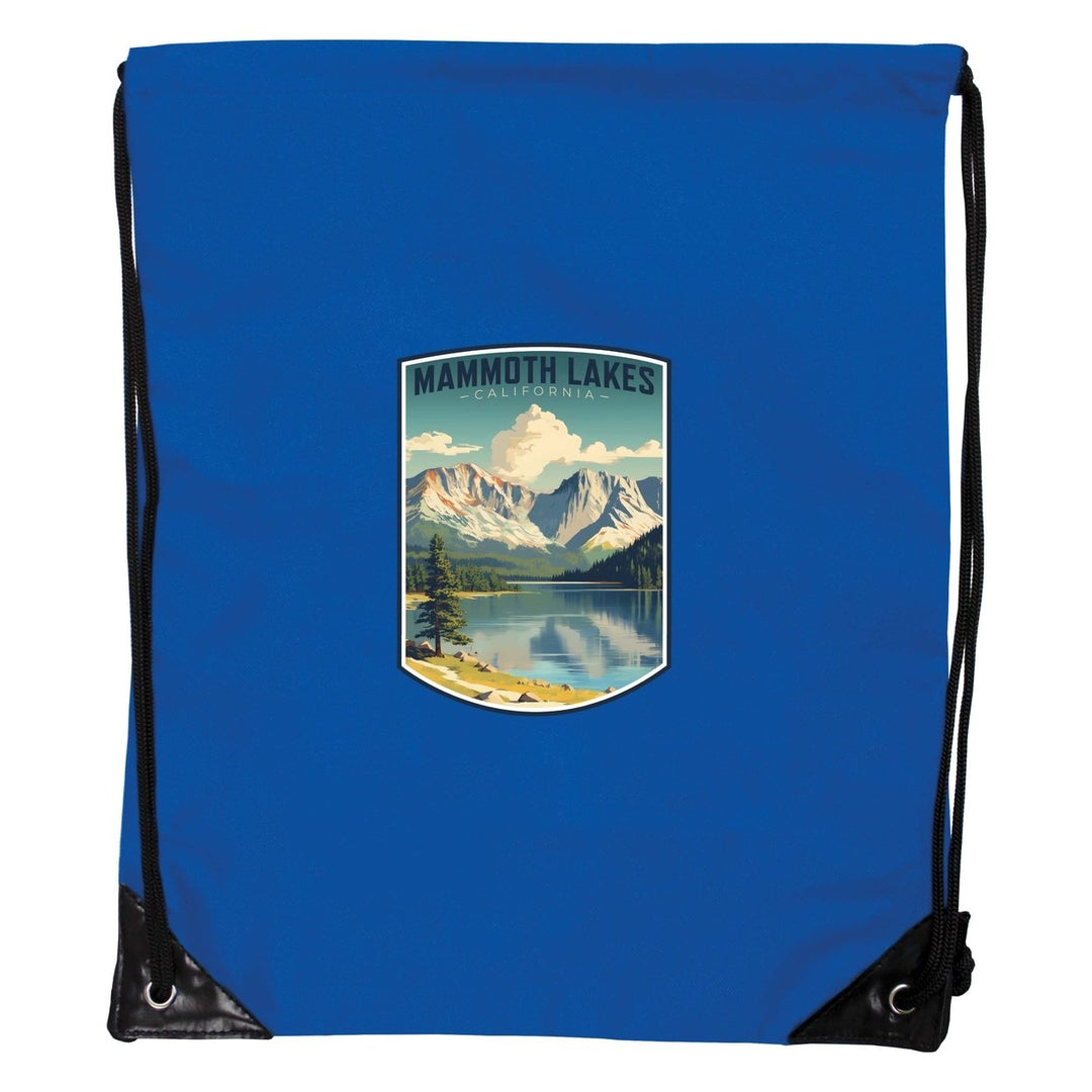 Mammoth Lakes California Design C Souvenir Cinch Bag with Drawstring Backpack Image 1