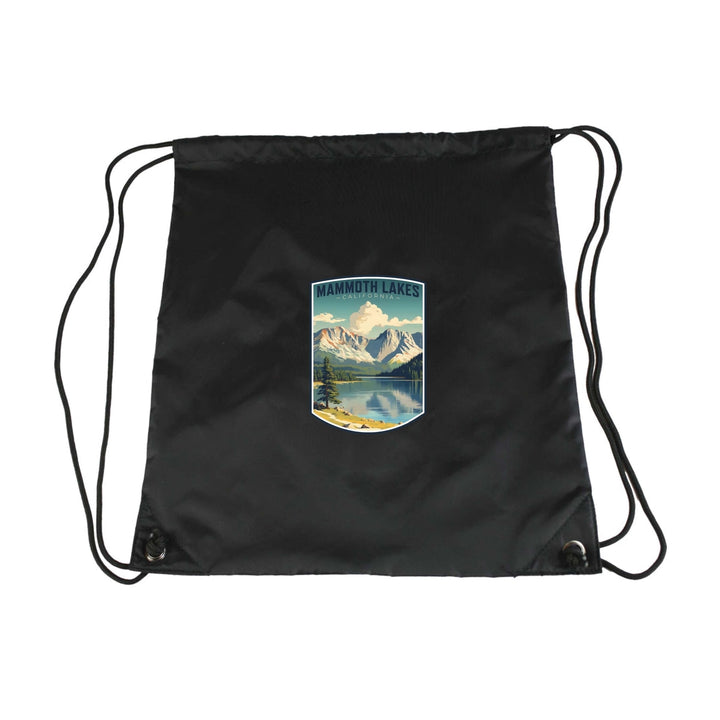 Mammoth Lakes California Design C Souvenir Cinch Bag with Drawstring Backpack Image 6