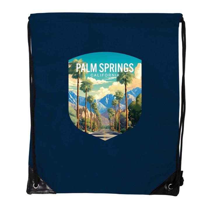 Palm Springs California Design A Souvenir Cinch Bag with Drawstring Backpack Image 4