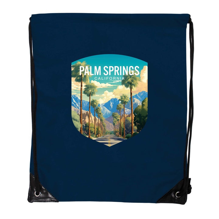 Palm Springs California Design A Souvenir Cinch Bag with Drawstring Backpack Image 1