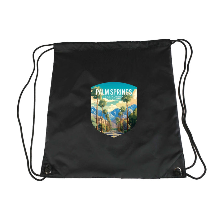 Palm Springs California Design A Souvenir Cinch Bag with Drawstring Backpack Image 6