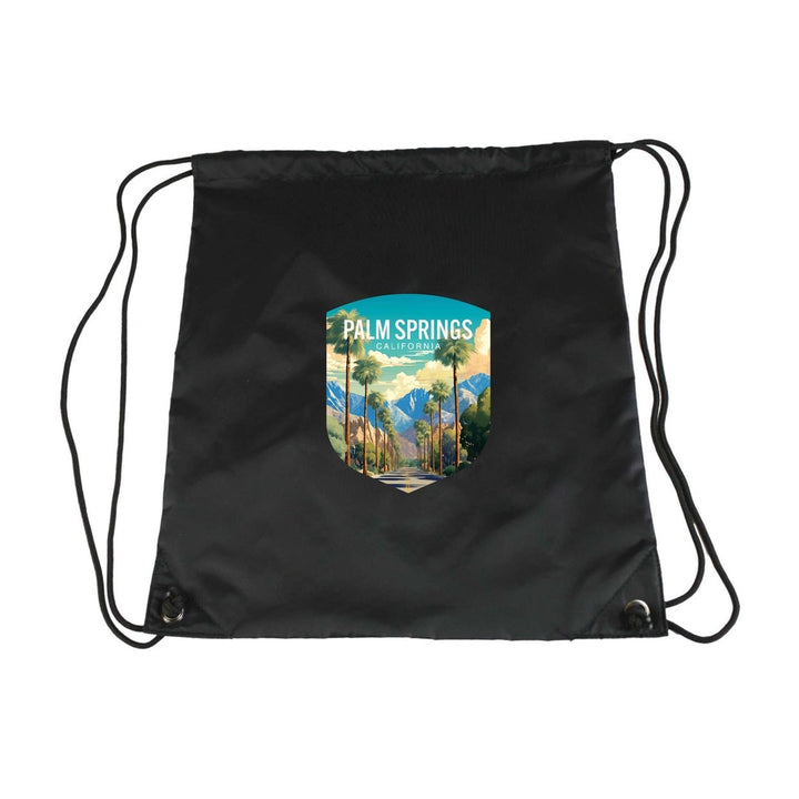 Palm Springs California Design A Souvenir Cinch Bag with Drawstring Backpack Image 1