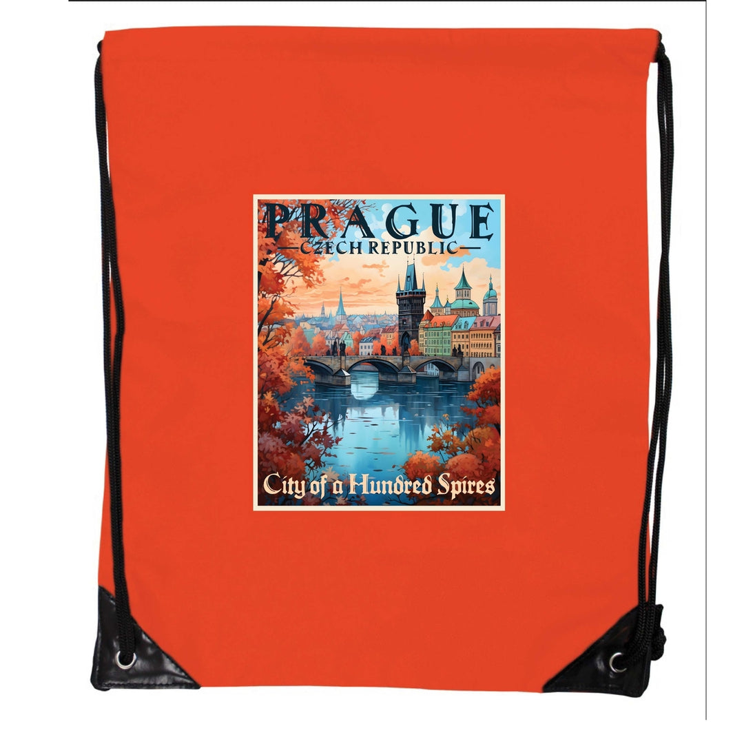 Prague Czech Republic Design A Souvenir Cinch Bag with Drawstring Backpack Image 1