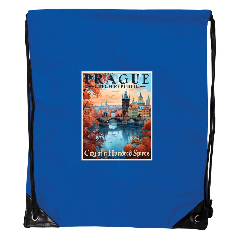 Prague Czech Republic Design A Souvenir Cinch Bag with Drawstring Backpack Image 2
