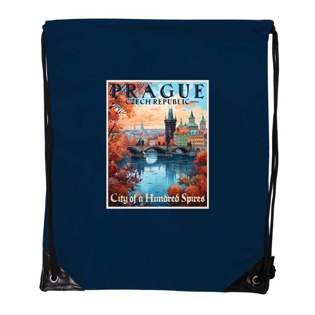 Prague Czech Republic Design A Souvenir Cinch Bag with Drawstring Backpack Image 4