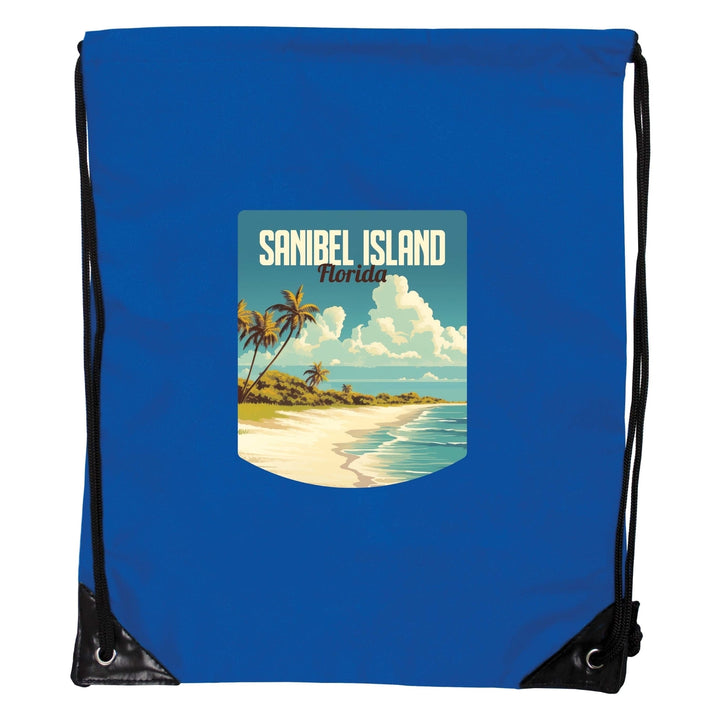 Sanibel Island Design A Souvenir Cinch Bag with Drawstring Backpack Image 4