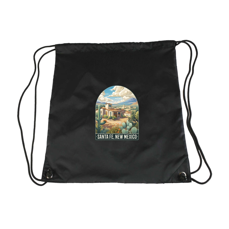 Santa Fe  Mexico Design C Souvenir Cinch Bag with Drawstring Backpack Image 1