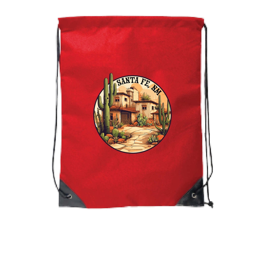 Santa Fe  Mexico Design D Souvenir Cinch Bag with Drawstring Backpack Image 1