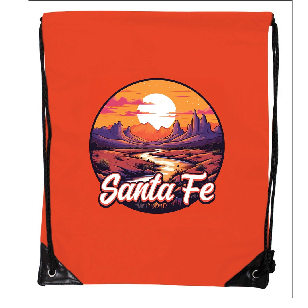 Santa Fe Mexico Design B Souvenir Cinch Bag with Drawstring Backpack Image 2