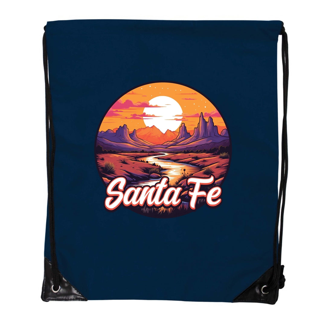 Santa Fe Mexico Design B Souvenir Cinch Bag with Drawstring Backpack Image 3