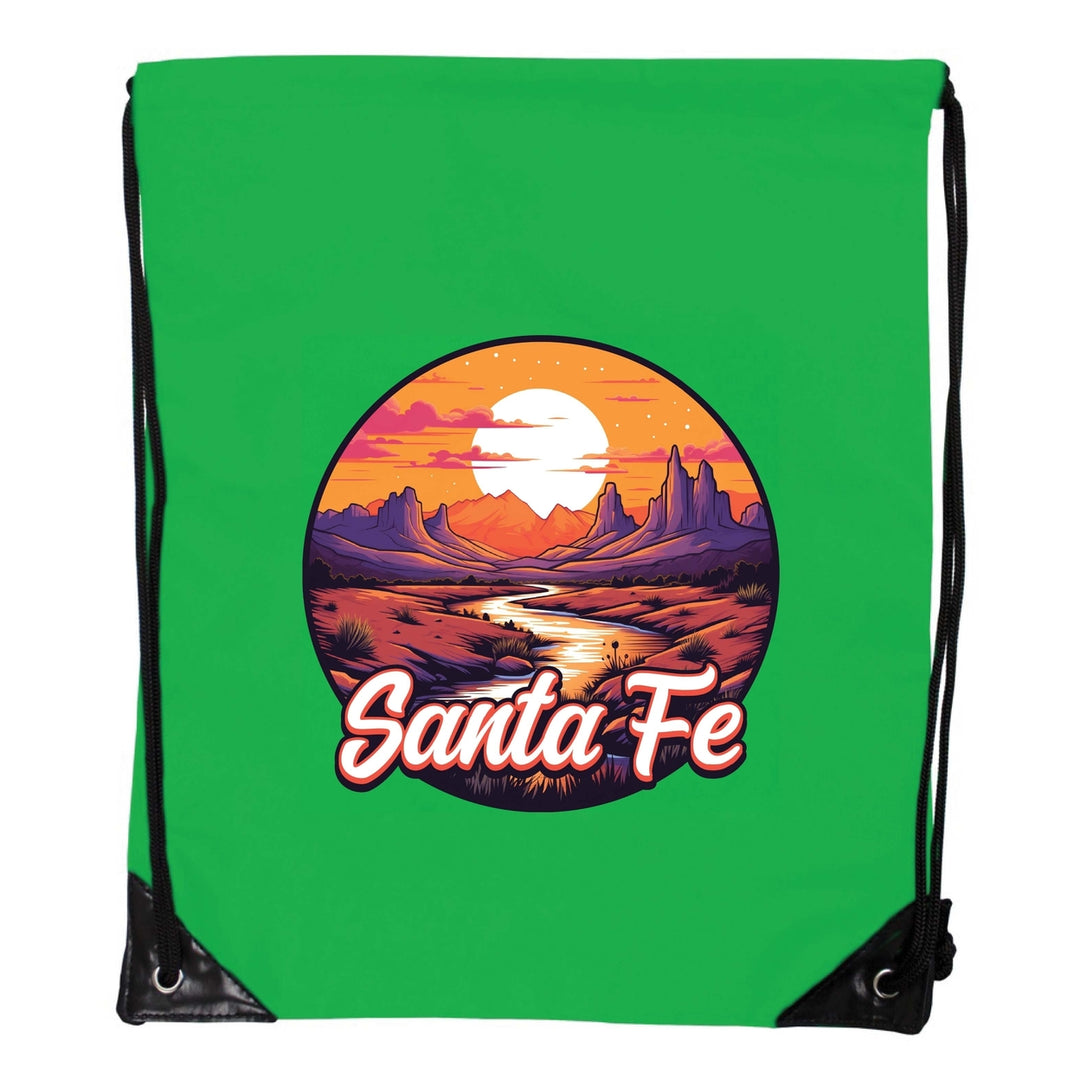 Santa Fe Mexico Design B Souvenir Cinch Bag with Drawstring Backpack Image 4