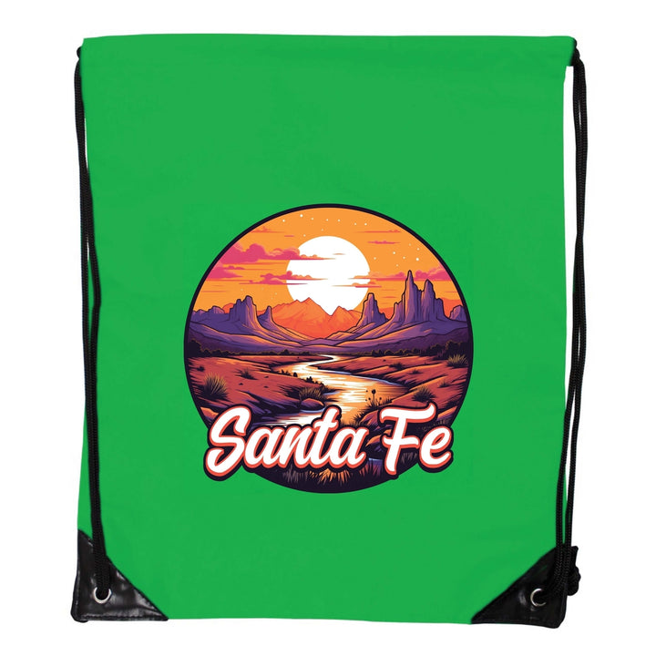 Santa Fe Mexico Design B Souvenir Cinch Bag with Drawstring Backpack Image 4