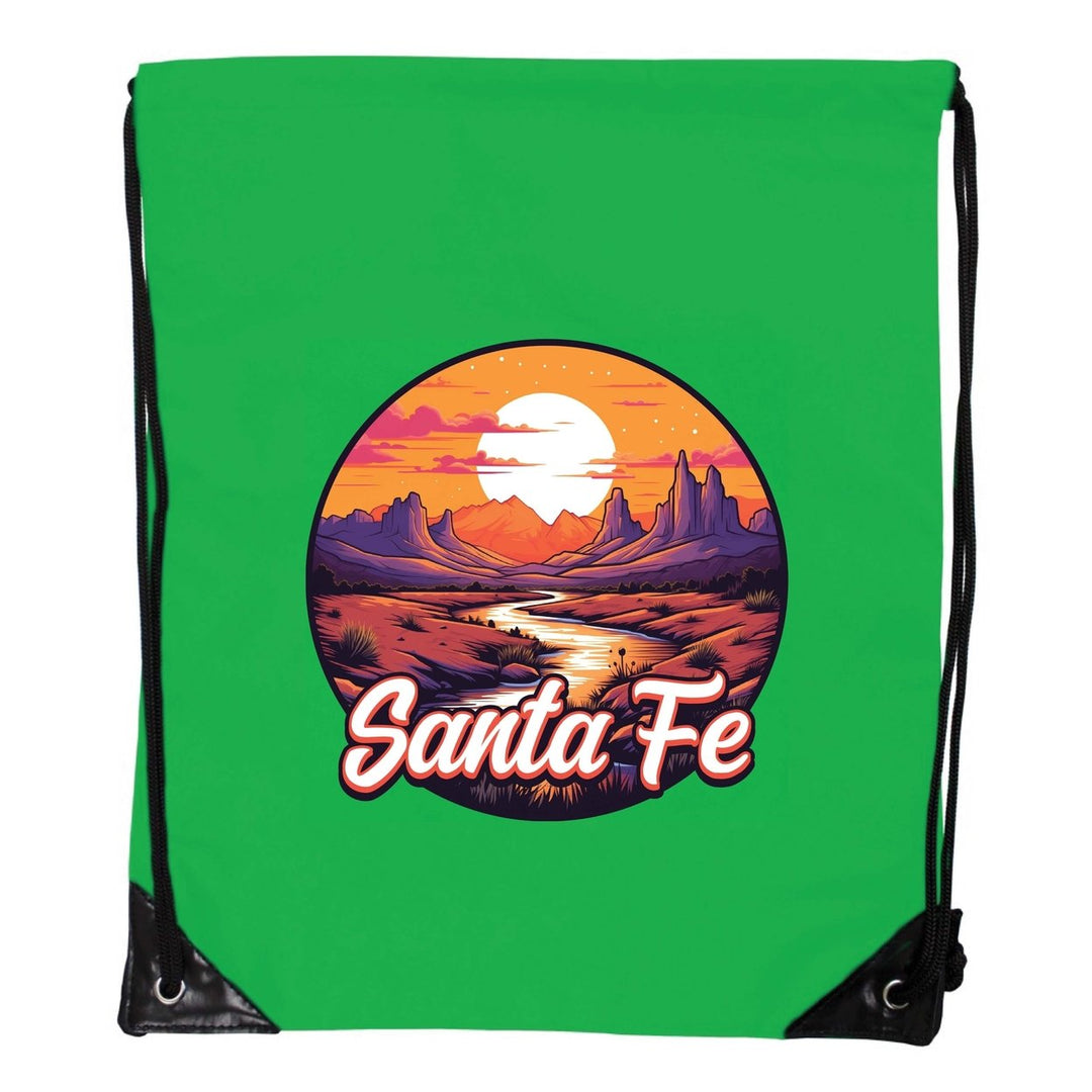 Santa Fe Mexico Design B Souvenir Cinch Bag with Drawstring Backpack Image 1